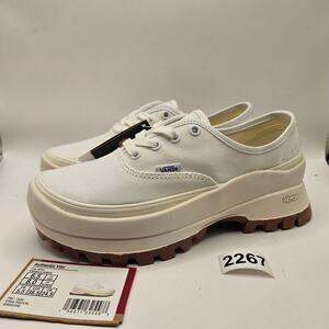 VANS WOMEN'S 8 AUTHENTIC VIBRAM SOLE TRUE WHITE LOW TOP NWOB